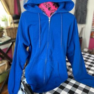 Blue Zip-Up Hoodie